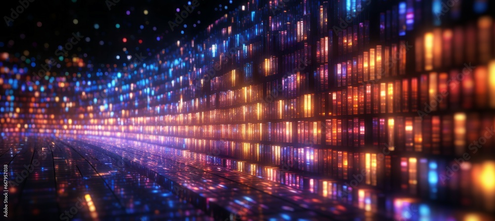 Aufkleber virtual space technology background. generative ai technology.