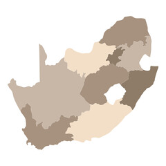 South Africa map with administrative. Map of South Africa