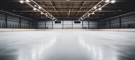 Hockey sport arena. Generative AI technology.
