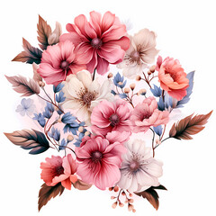 beautiful flowers digital wallpaper