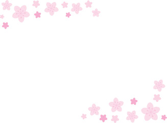 シンプルな桃の花のフレーム