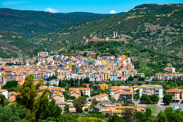 Fototapeta na wymiar Town of Bosa - Sardinia - Italy