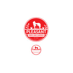 Horse logo, horse template red vector design