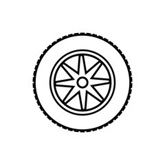 Obraz premium Car wheel icon.