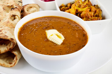 Closeup of butter dal makhani in bowl