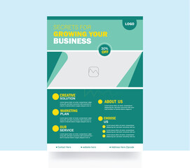 Corporate brochure design flyers report business template 