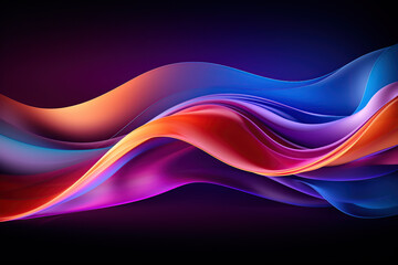 Fototapeta premium Elegant and Dynamic: Abstract Multicolor Wavy Motion Background Delights