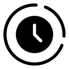 Clock icon for time, deadline and scheduling