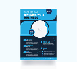Corporate business marketing flyer brochure design a4 template
