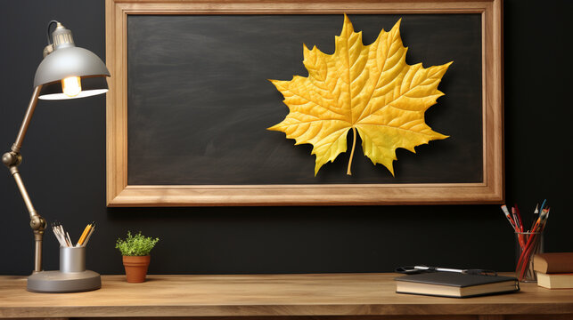 blackboard with flowers HD 8K wallpaper Stock Photographic Image 