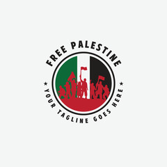 Fototapeta na wymiar save palestine logo , free gaza vector Pro Vector
