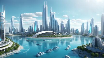 Fototapeta premium Space city