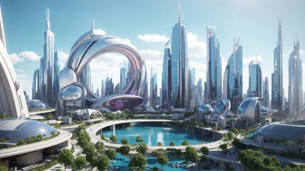 Obraz premium Space city