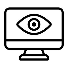 Spyware black outline icon