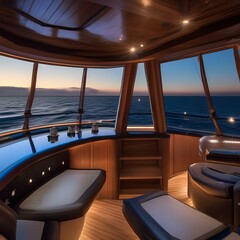 Fototapeta premium A cosmic mariner, sailing the celestial seas in a starlit vessel, navigating the cosmic constellations1