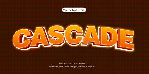 3d orange on brown editable text effect. vector