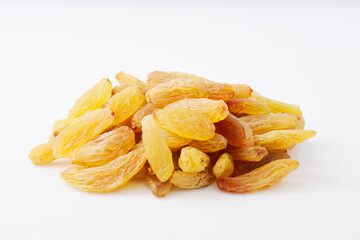 Raisin or dry grapes isolated on white background