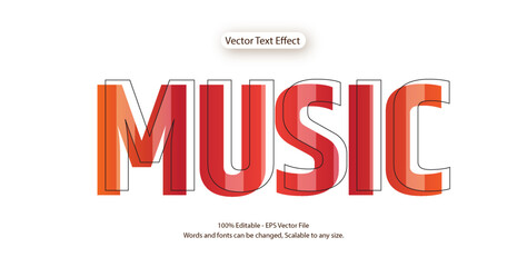 3d red on white editable text effect. vector