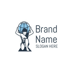 Lifting Atlas Logo. Simple and modern. Suitable for any business, especially in the sports sector.