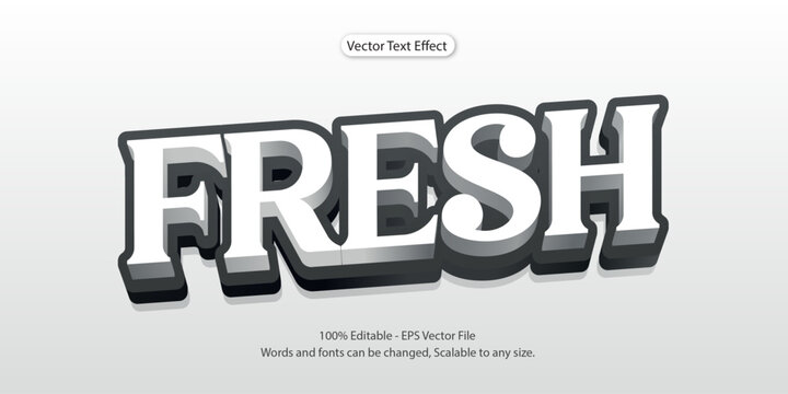 3d white and black editable text effect. vector