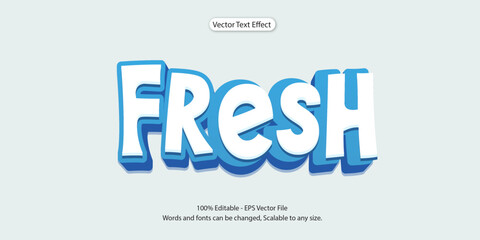 fresh white blue editable text effect