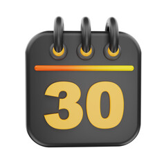 3d rendering calender icon object