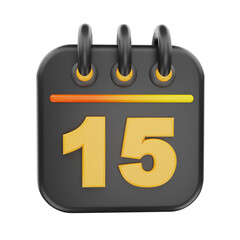 3d rendering calender icon object