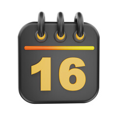 3d rendering calender icon object