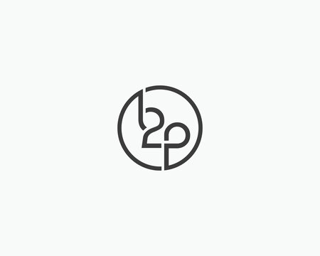 B2P Letter Logo Design 