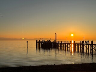Obraz premium Sonnenuntergang am Bodensee