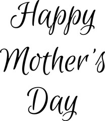 Digital png illustration of happy mother's day text on transparent background