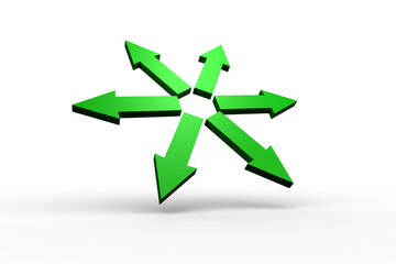 Digital png illustration of green arrows on transparent background