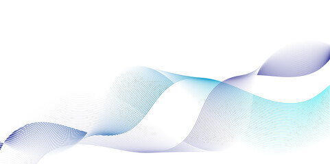 Abstract blue blend waves lines futuristic technology background. Modern blue flowing wave lines and glowing moving lines. Futuristic technology and sound wave lines background.