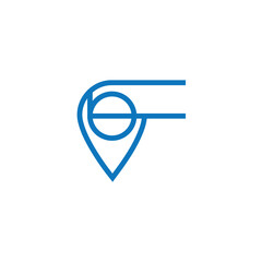 Map pin location icon logo design