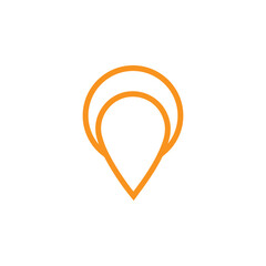Map pin location icon logo design