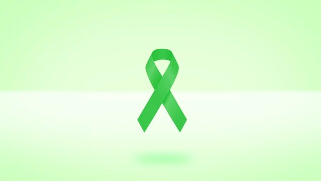 Mental Health Awareness Green Ribbon Animation