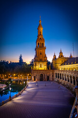 Fototapeta na wymiar Sevilla, detalles de la plaza de espana, Andalucía, España