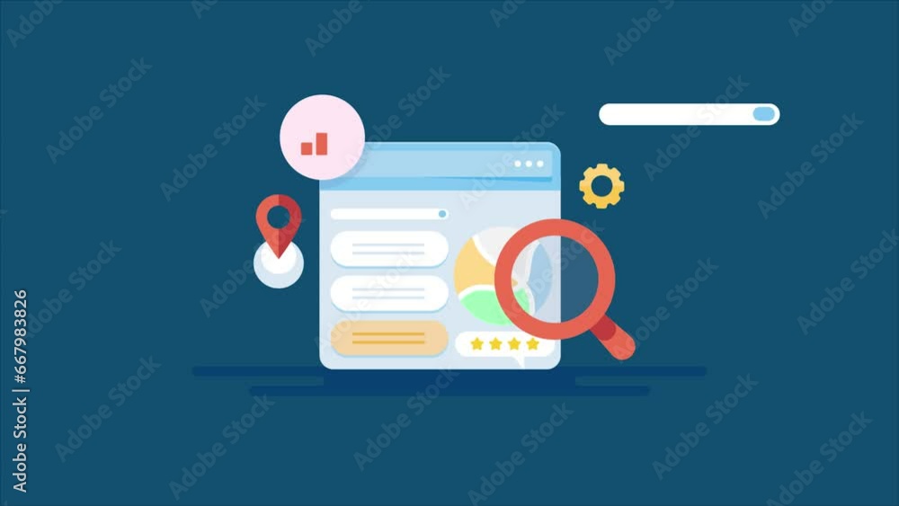 Canvas Prints seo optimization concept, website ranking development on search engine page, local business map list
