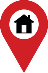 House location icon sign. Travel signs and symbols.