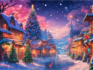 Christmas beautiful landscape 