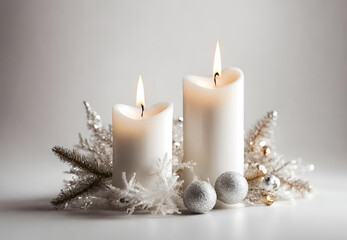 Obraz na płótnie Canvas christmas decoration with candle, christmas decoration with candles, christmas candle and decorations