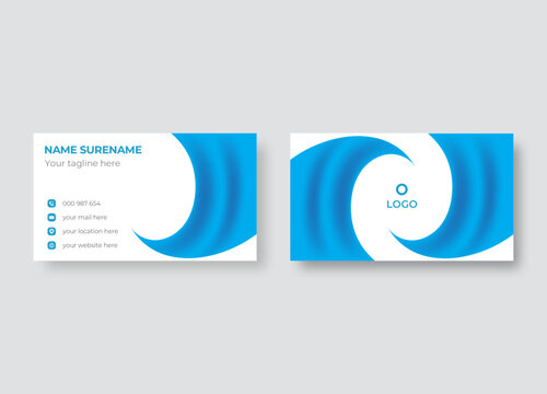 Modern Professional Business Card Design Vector Template