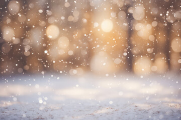 Blur background of snow, Christmas and New year concept, Generative AI.