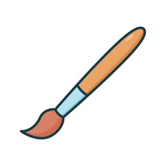 paint brush icon vector design template simple and clean