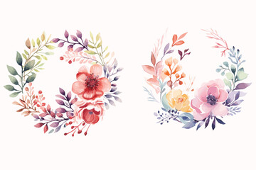 Abstract floral background, ster bunny with flowers, watercolor floral designs for logo and card designs. flowers © Amazinart