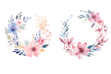 Abstract floral background, ster bunny with flowers, watercolor floral designs for logo and card designs. flowers © Amazinart