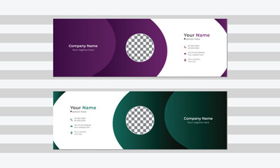 Email signature corporate design template.