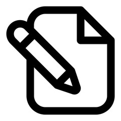 Pen and paper line icon