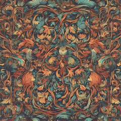 pattern with flowers, pattern, wallpaper, design illustration, colorful, Ai generated 
