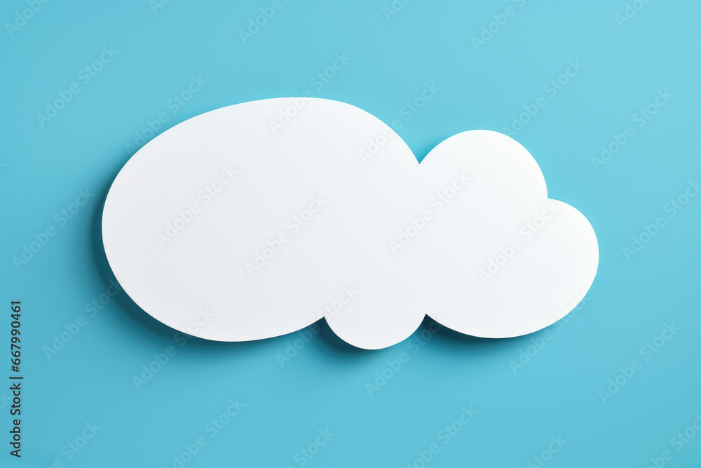 Aufkleber simple and serene image of white cloud against blue sky. perfect for adding touch of calmness to any
